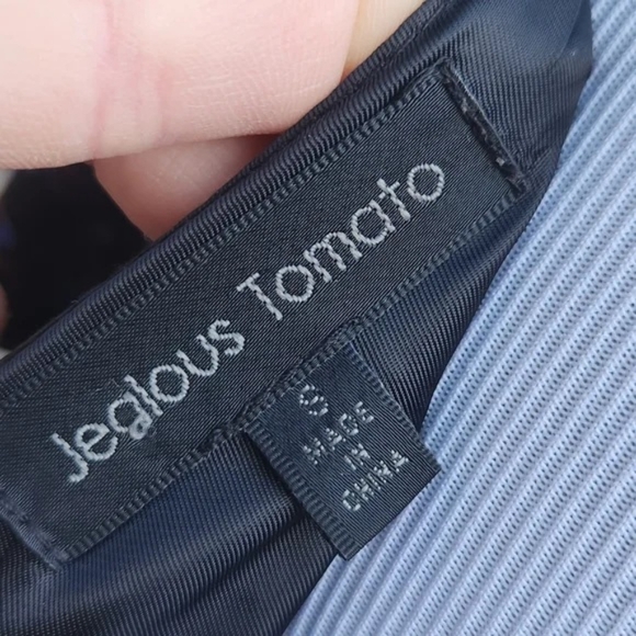 Jealous Tomato Blue Multicolor Dress Abstract Print Cut-Out Sides Mini Short - Picture 14 of 16